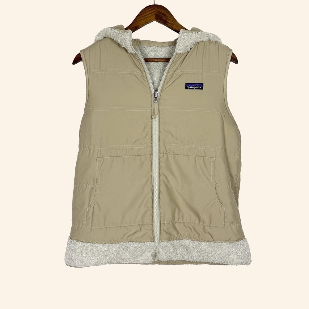 Patagonia Reversible Sherpa Fleece Hooded Vest